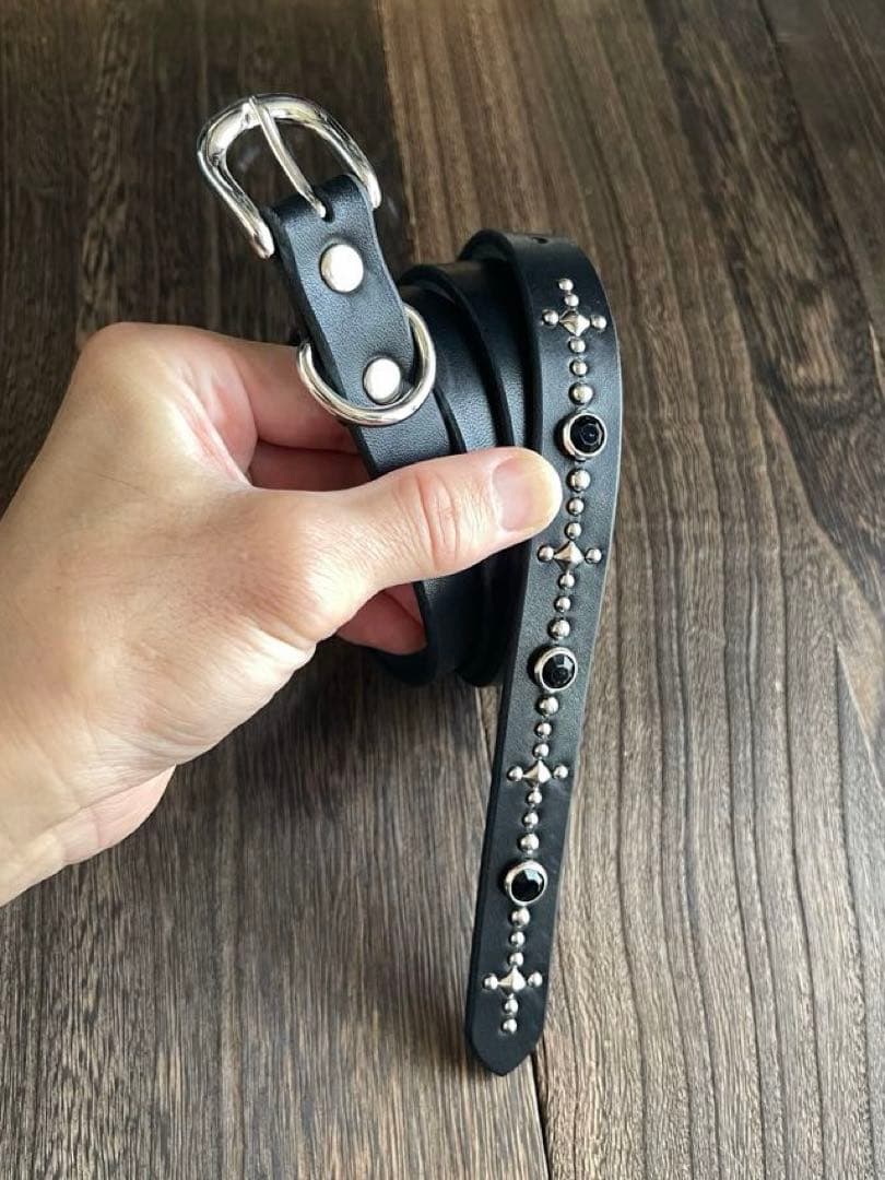 ナローロングベルト シルバー 牛ヌメ exca HTC CALEE