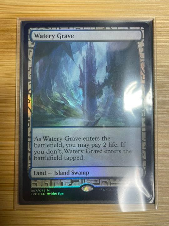 【美品】MTG 湿った墓 / Watery Grave [EXP] Foil