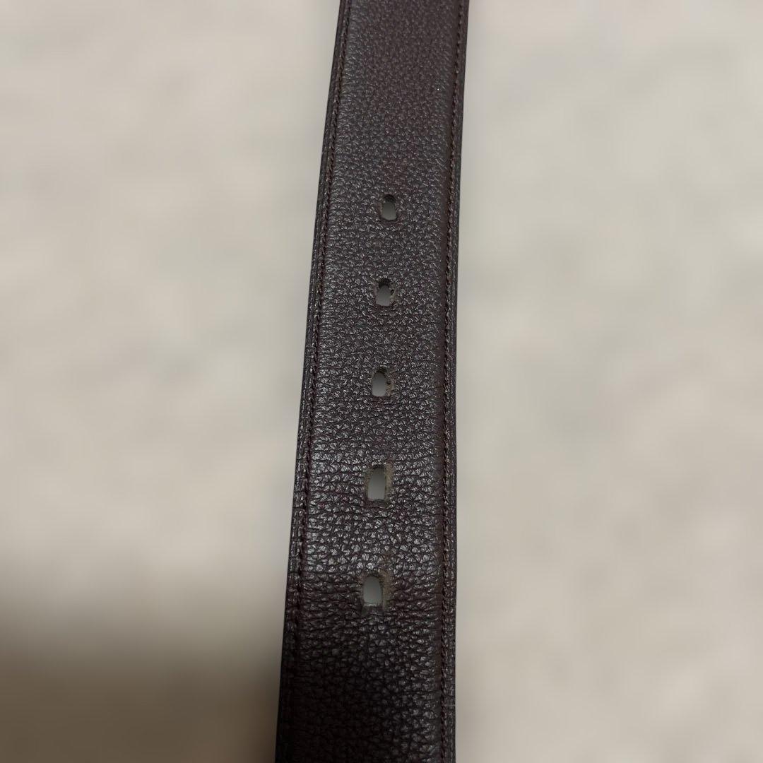 【HERMES】リバーシブルベルト 《カンタン》 32 黒 / ショコラ