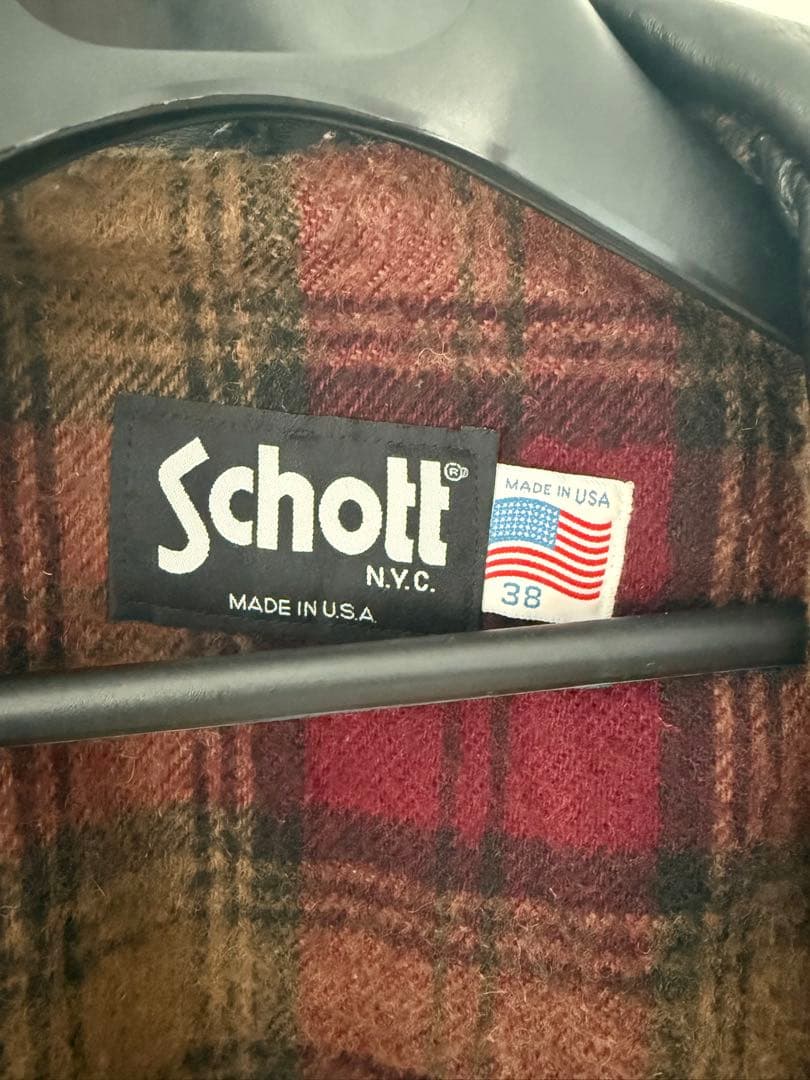 極上品 Schott ショット レザージャケット 38 90s ヴィンテージ 黒