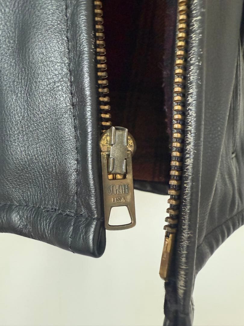 極上品 Schott ショット レザージャケット 38 90s ヴィンテージ 黒
