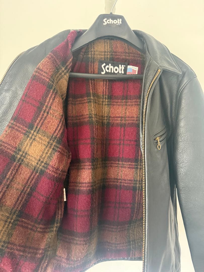 極上品 Schott ショット レザージャケット 38 90s ヴィンテージ 黒
