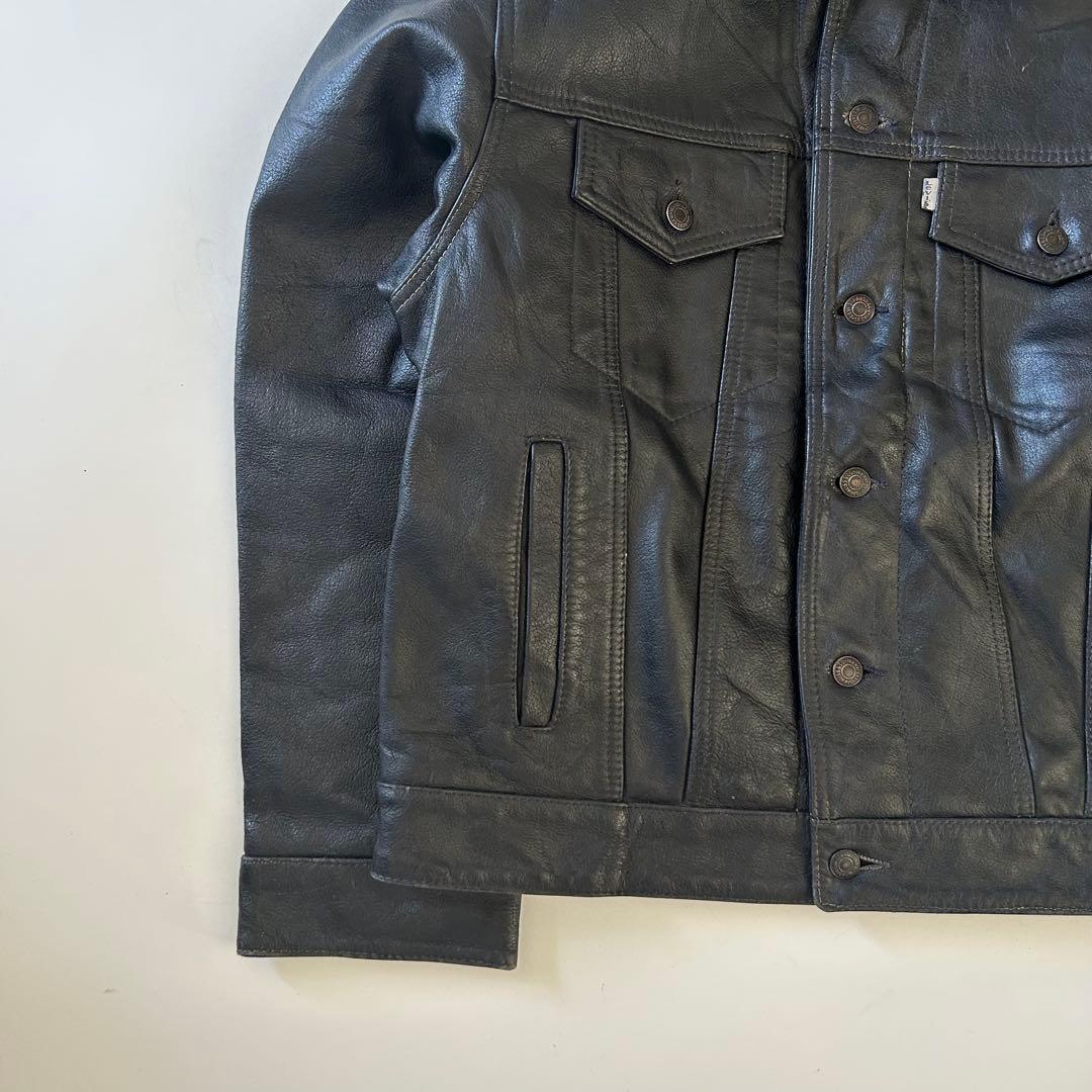 90s イタリア製 リーバイスレザートラッカージャケット Levi's