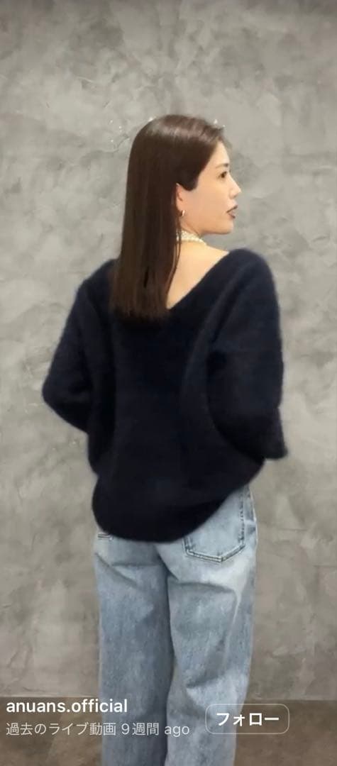anuans ラクーンフォックス2wayネックプルオーバー アニュアンス