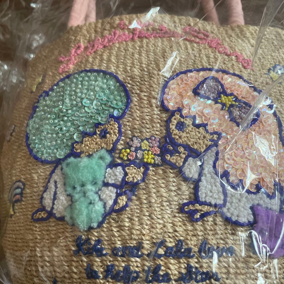 リトルツインスターズ キキララ ハンドメイドかご風バッグ