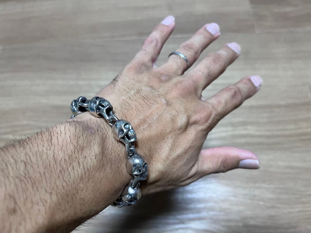 NECROMANCE ネクロマンス シルバー スカル ブレスレット hide - メルカリ