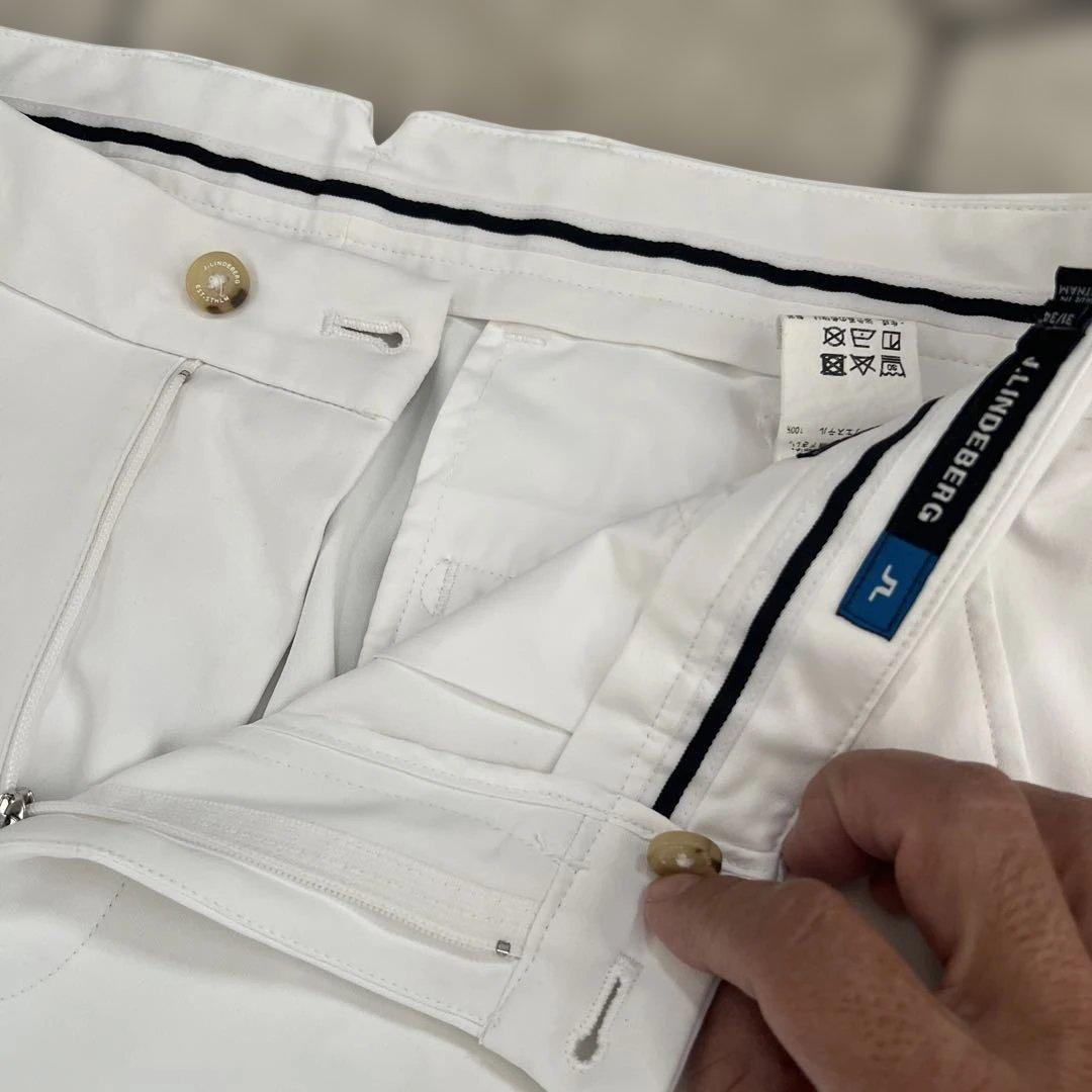 J.LINDEBERG ゴルフパンツ 31/34白 リンドバーグ夏用 - メルカリ