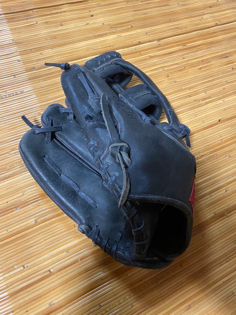 中古品 左用 野球 売り切り Rawlings 軟式用グローブ 黒