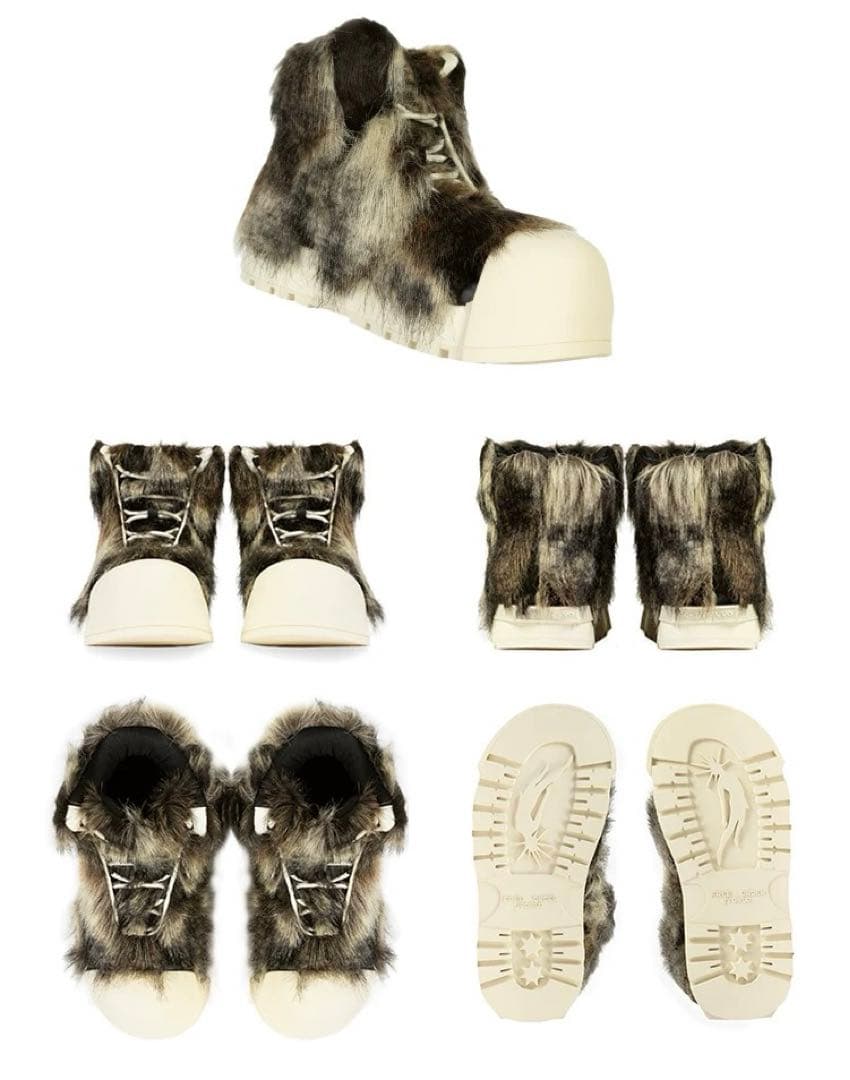 正規品】FVVO x ROCKSTA ファー スニーカー ダークグレー - メルカリ