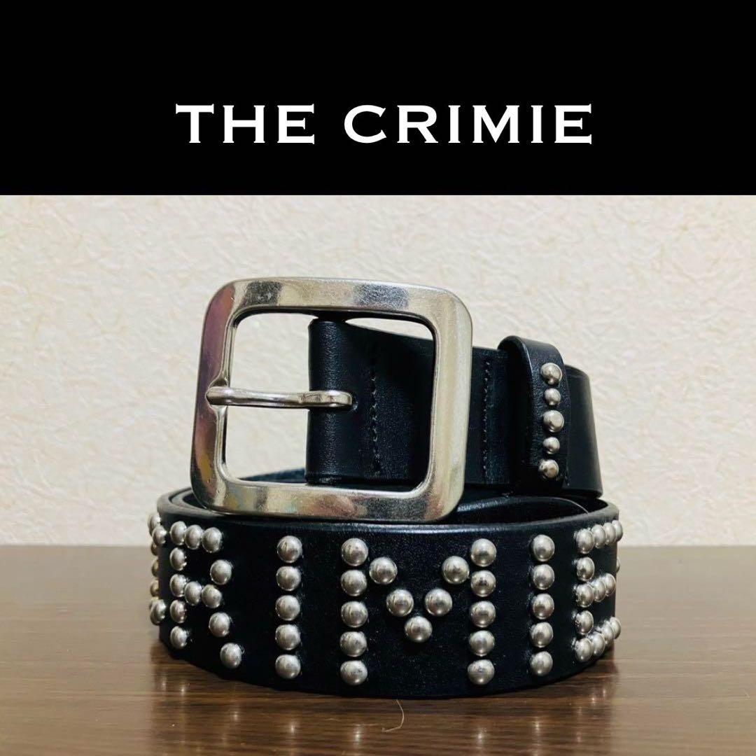 【美品】CRIME クライミー　スタッズベルト　レザーベルト　ブラック CRIMIE（クライミー） ベルト STAR STUDDED BELT / スター スタッズ