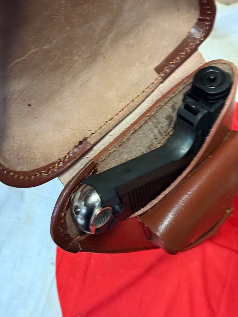 A）日本軍 南部14年式拳銃嚢 ホルスター（複製品）サバゲ 陸軍 将校 下