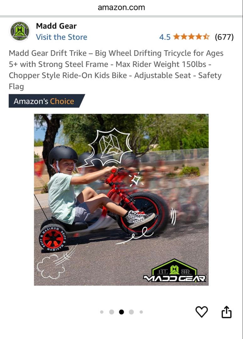 ち*こ様 ドリフトトライク Madd Gear Drift Trike