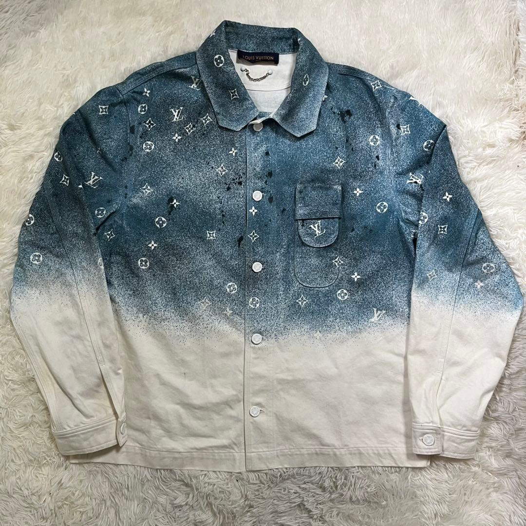 ルイヴィトン　ワークウェアシャツ　BTSテテ・吉沢亮着用　グラデーション　XL 未使用品 LOUIS VUITTON BTSテテ・吉沢亮着用 デニムワークシャツ