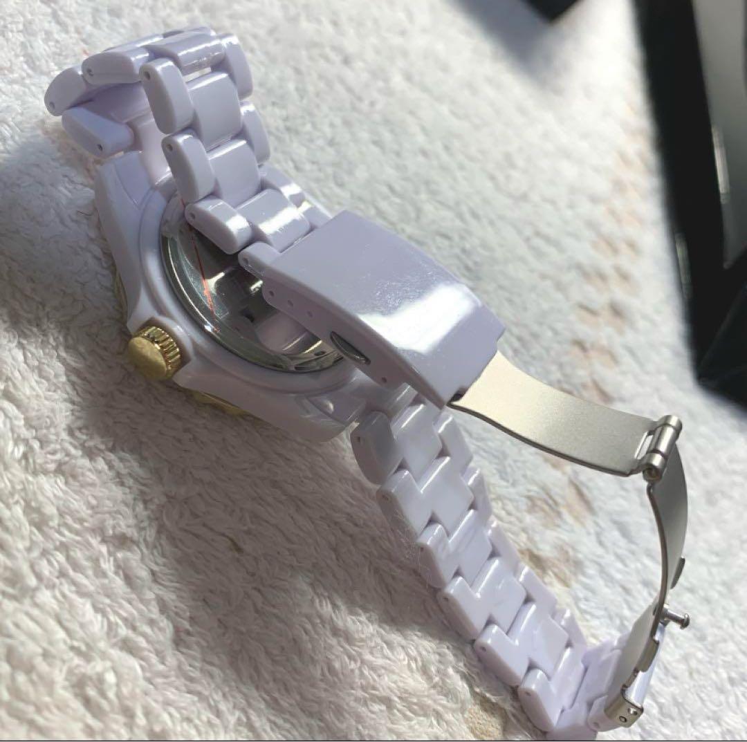 五等分の花嫁 ハイブリッドセラミックウォッチ 中野一花 腕時計 天然ダイヤモンド