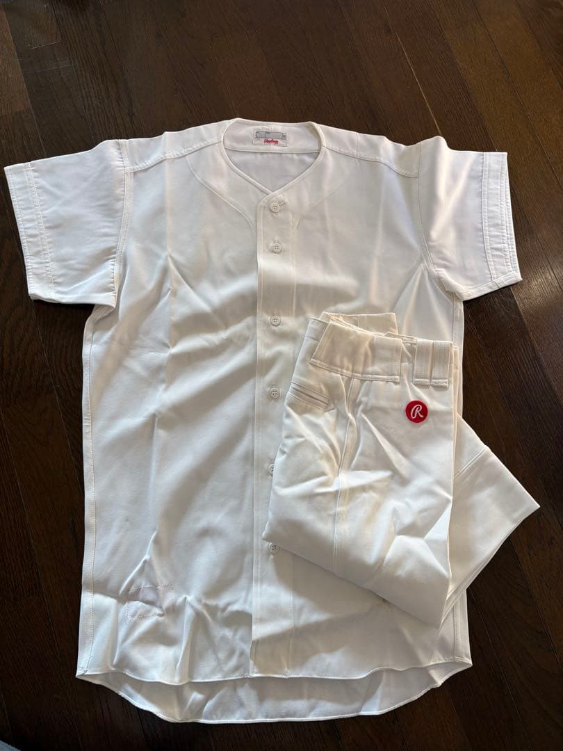 Rawlings ユニフォーム(練習着) サイズ0 ホワイト上下 Rawlings（ローリングス） 交換無料 野球 ズボン 大人 4D+PLUS