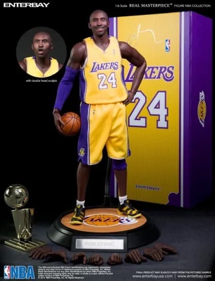 【箱無し/経年劣化有り】エンターベイ　NBAフィギュア　コービー・ブライアント エンターベイ 1/6 リアルマスターピース コレクティブル フィギュア