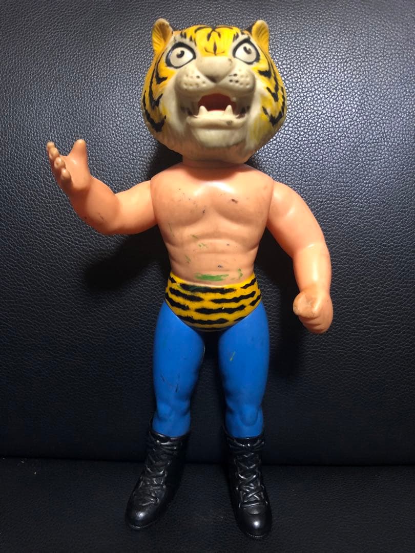 タイガーマスク ソフビ 面取れ　当時物　中嶋製作所　スタンダードサイズ