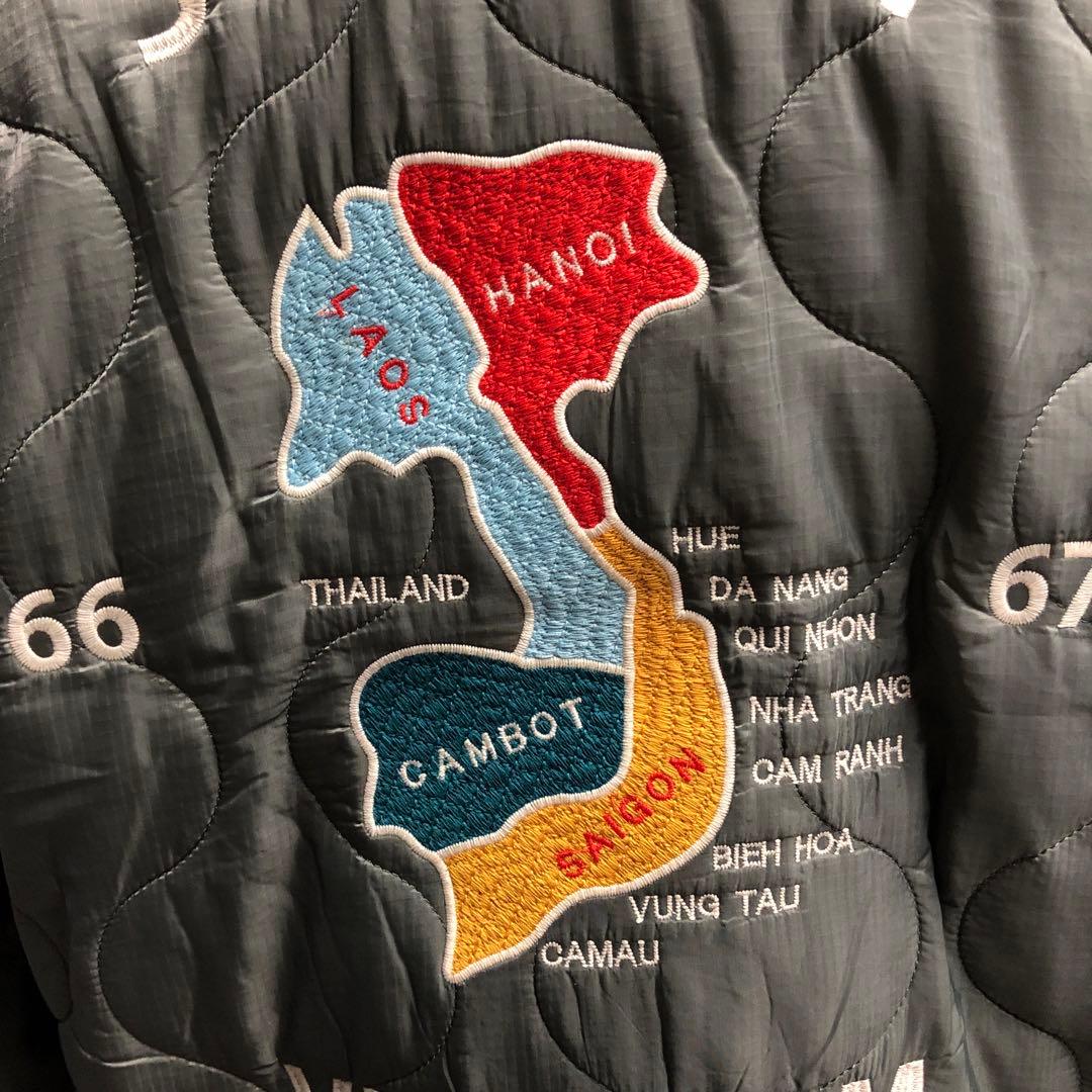 ヒューストン ベトジャン キルティングベトナムジャケット マップ地図