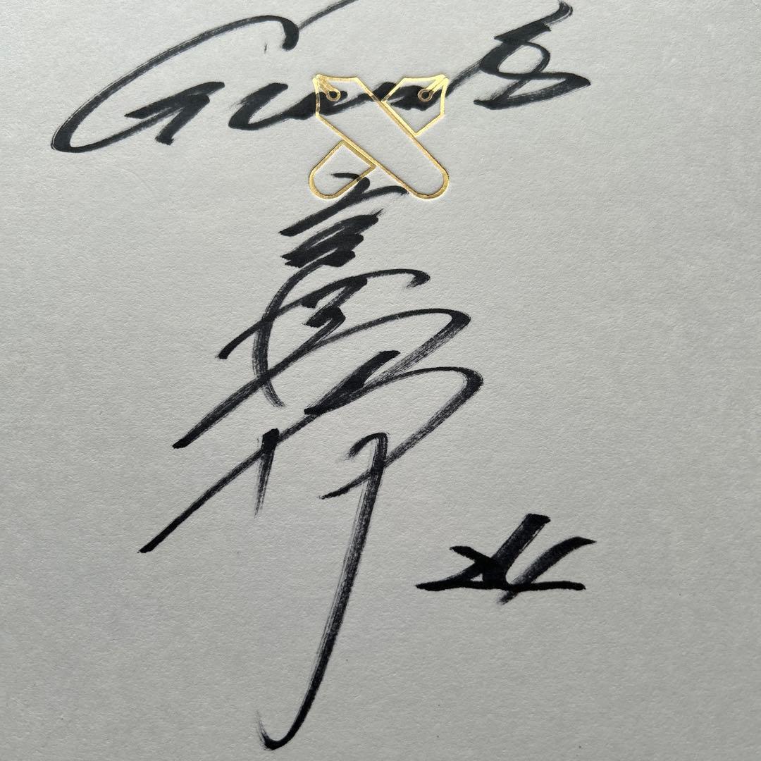 超希少】高橋由伸 直筆サイン色紙 慶應義塾大学ロゴ 読売ジャイアンツ