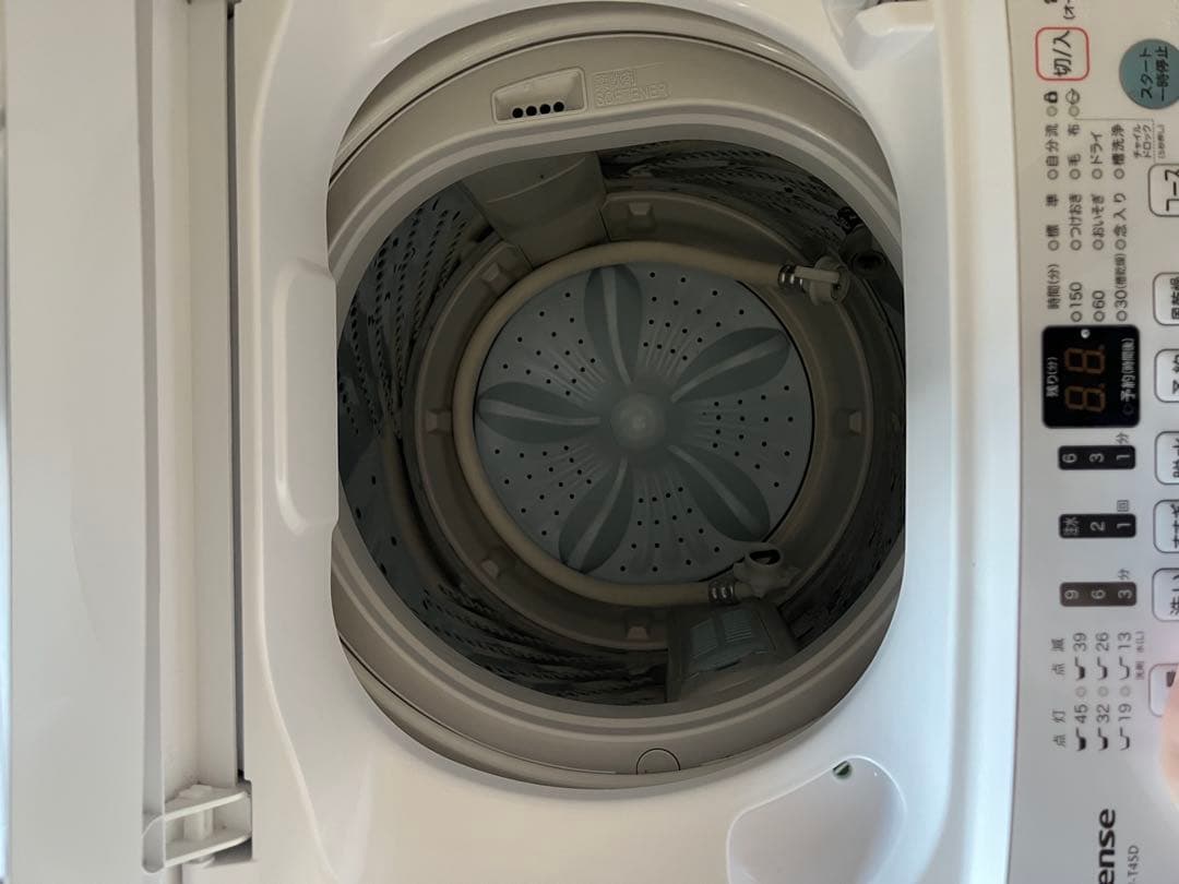 Hisense 2021年製　縦型洗濯機 HW-T45D 4.5kg ホワイト