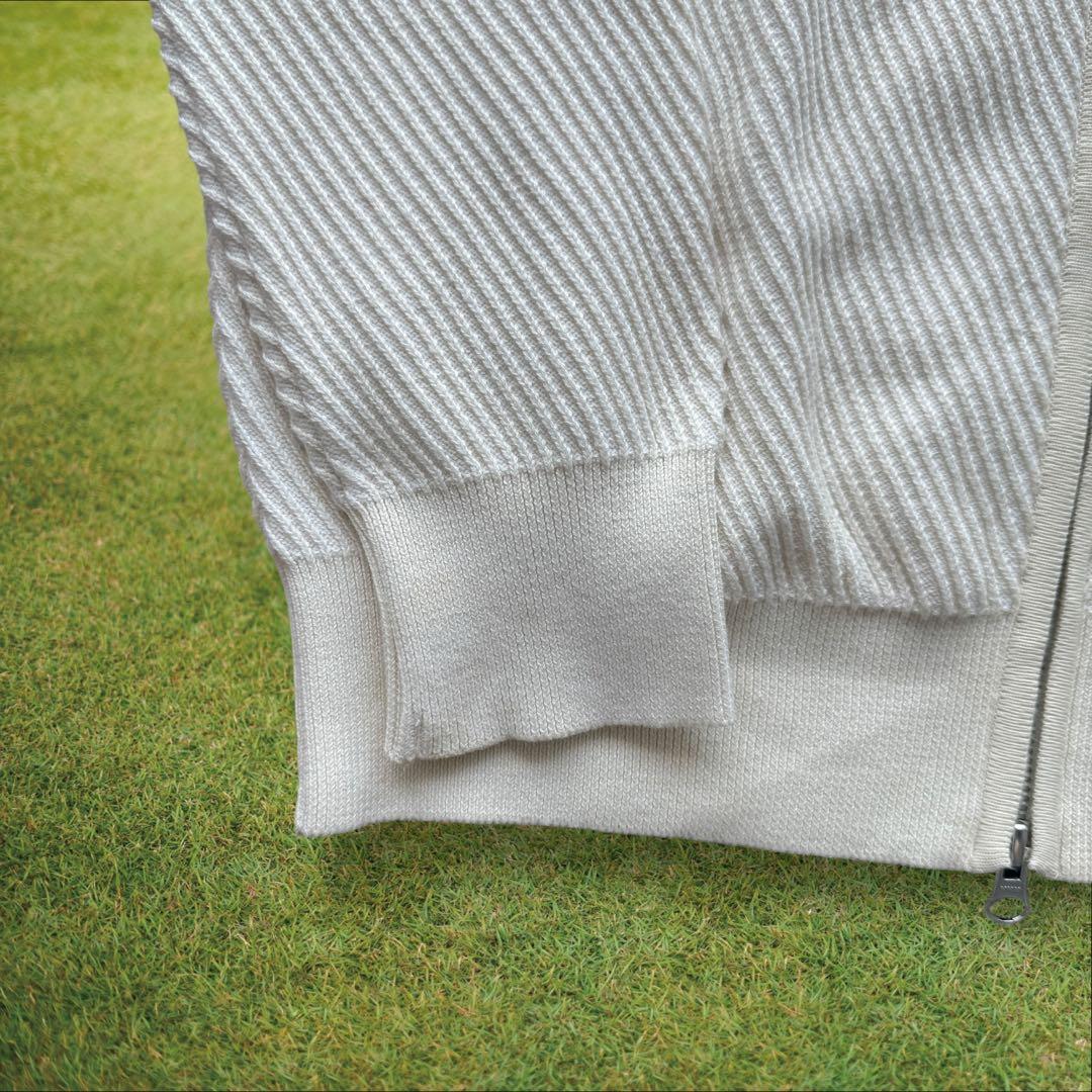 シルク素材 マスターバニー ニット M〜L相当 オフホワイト ハーフジップ 4