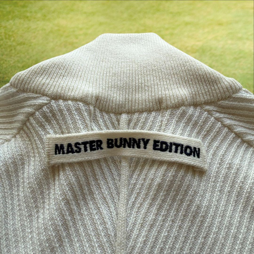 シルク素材 マスターバニー ニット M〜L相当 オフホワイト ハーフジップ 4