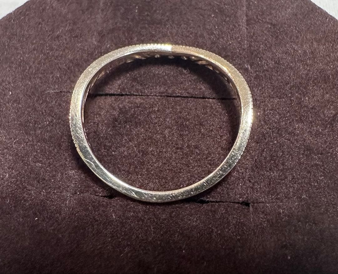 agete アガット K10 ダイヤモンド V字リング 透かし 15号 - メルカリ