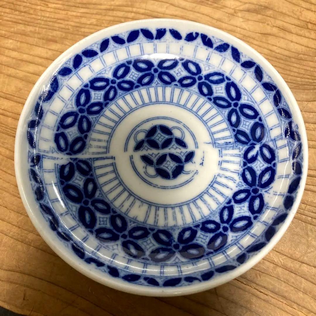 骨董品 古伊万里焼 転写 印判皿 印判手 鯰皿 小皿 銘々皿 アンティーク