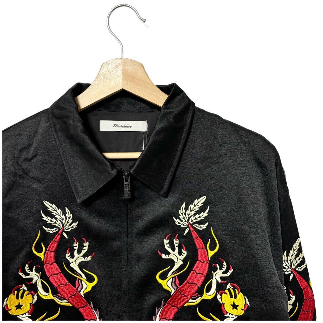 新品 ラッセルノ ゴルフ ドラゴン スーベニア ジャケット ブラック XL