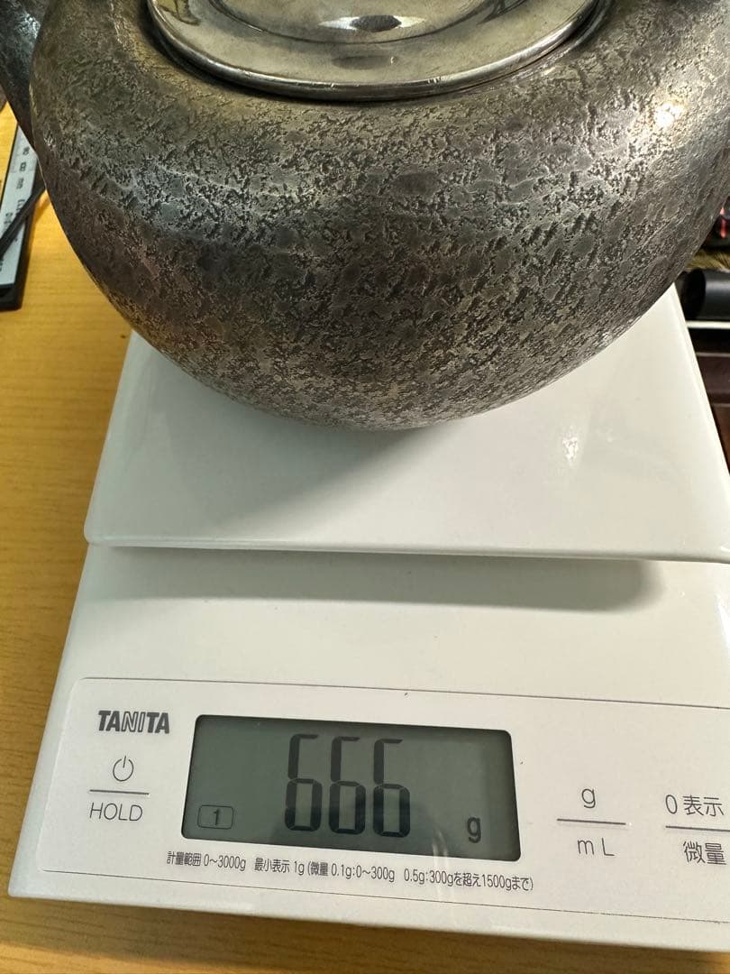 銀瓶 在銘 政晴 純銀 急須 666g 骨董 古美術