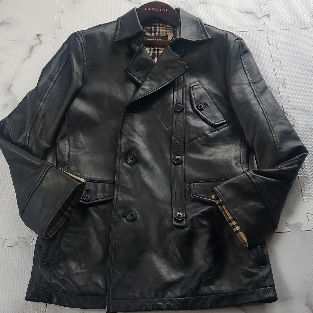 入手困難✨バーバリーブラックレーベル レザージャケット ノバチェック