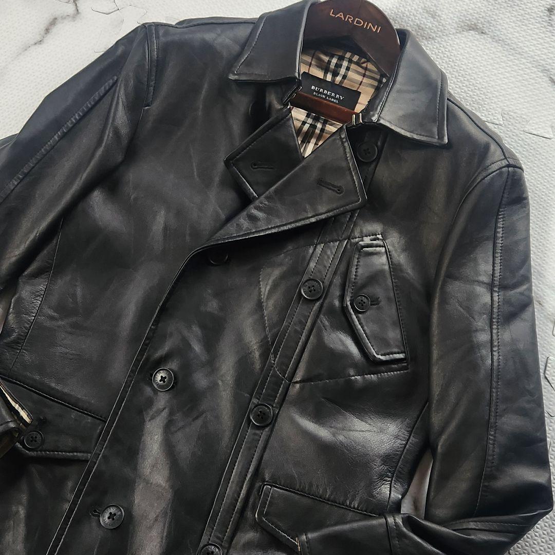 入手困難✨バーバリーブラックレーベル レザージャケット ノバチェック