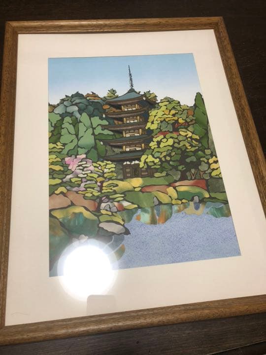 五重の塔 貼り絵 自宅保管品 Amazon.co.jp: 絵画 五重塔と富士山と桜インテリア 絵画 和風アート