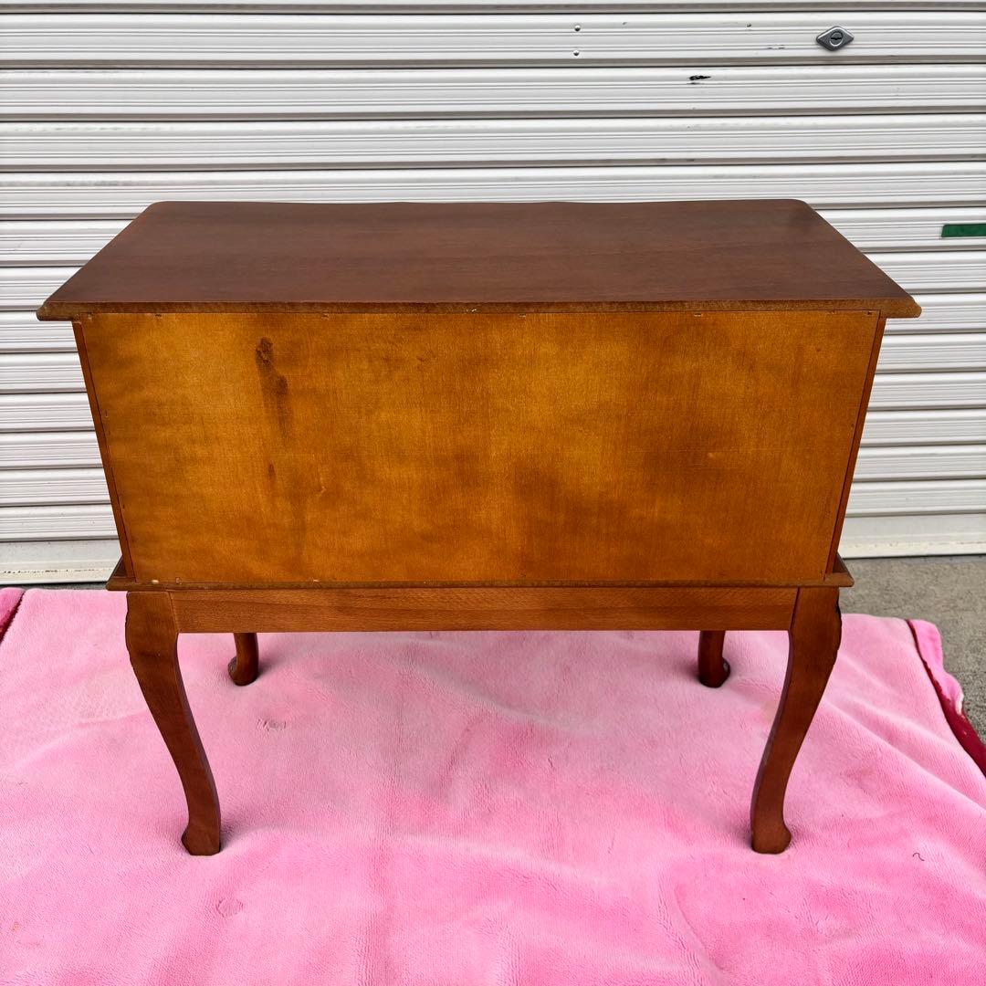 美品 クラウディオサオンチ 木製 2段引き出しラック アンティーク