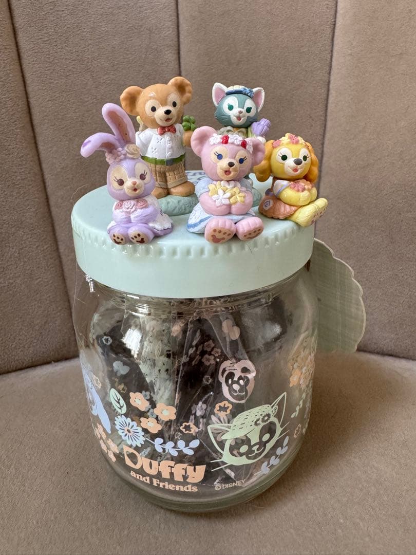 ダッフィー シェリーメイ　スプリングインブルーム　瓶　ボトル　リース　セット