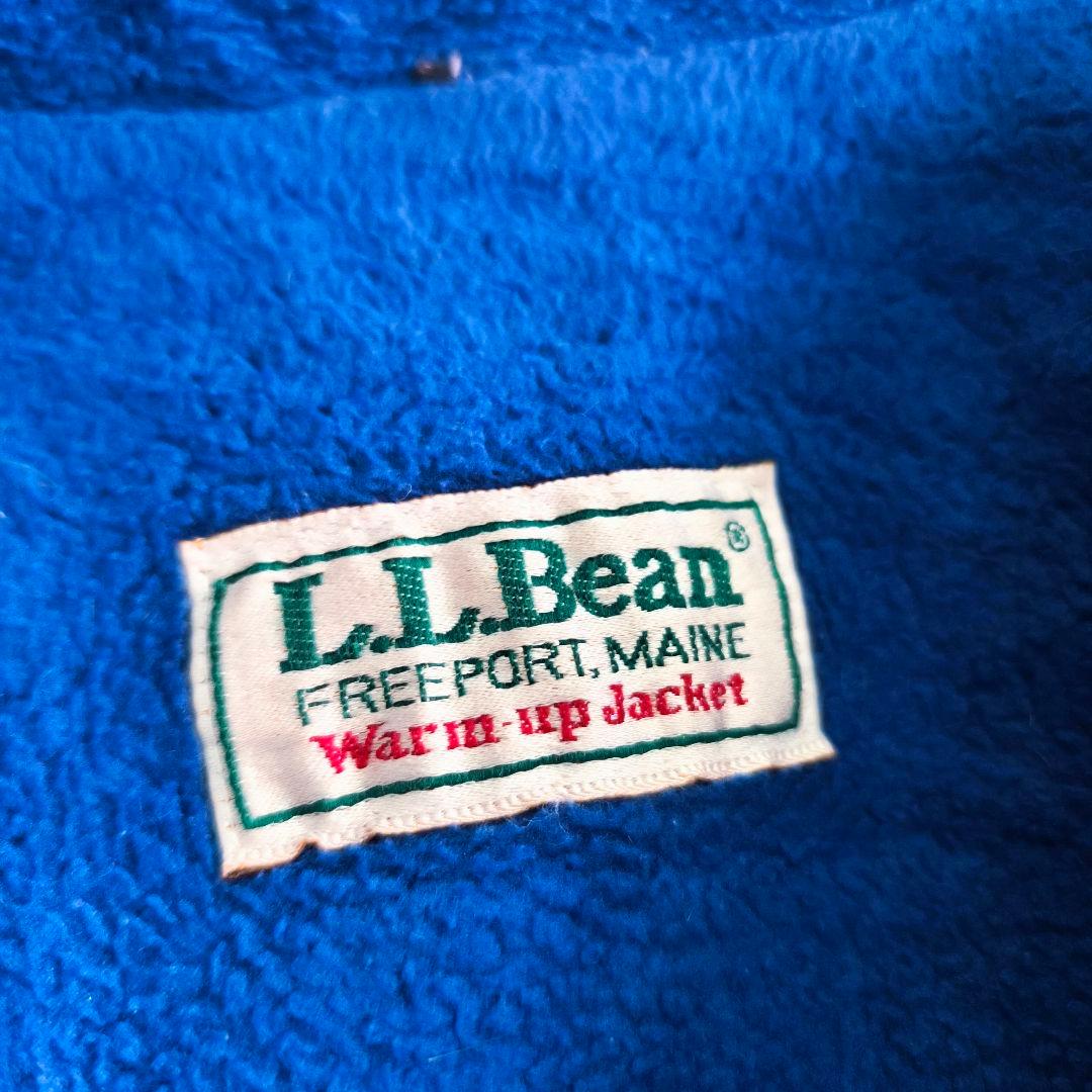 90s 名作 LLBean ウォームアップジャケット 裏フリース 希少配色