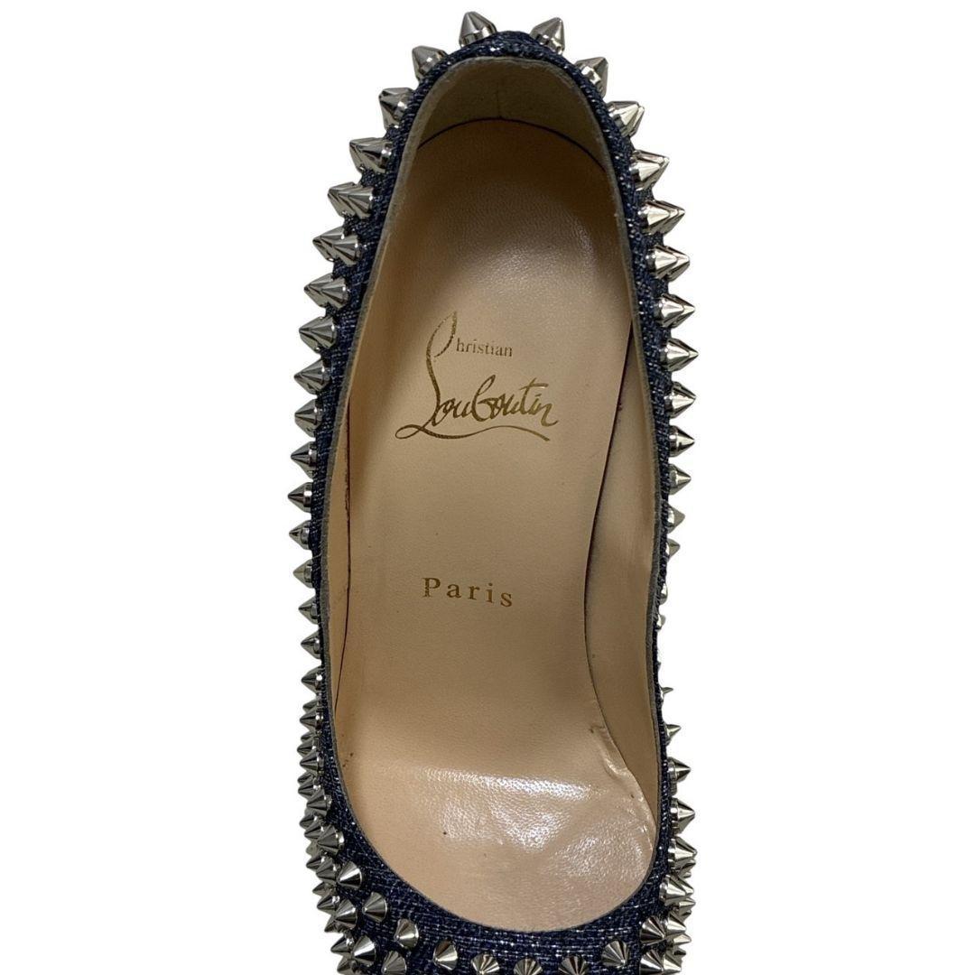 極美品☆クリスチャンルブタン パンプス ハイヒール スタッズ オープン