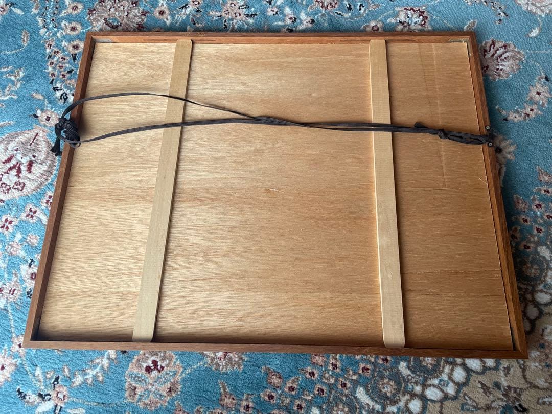 水彩画 港の風景 作家印あり