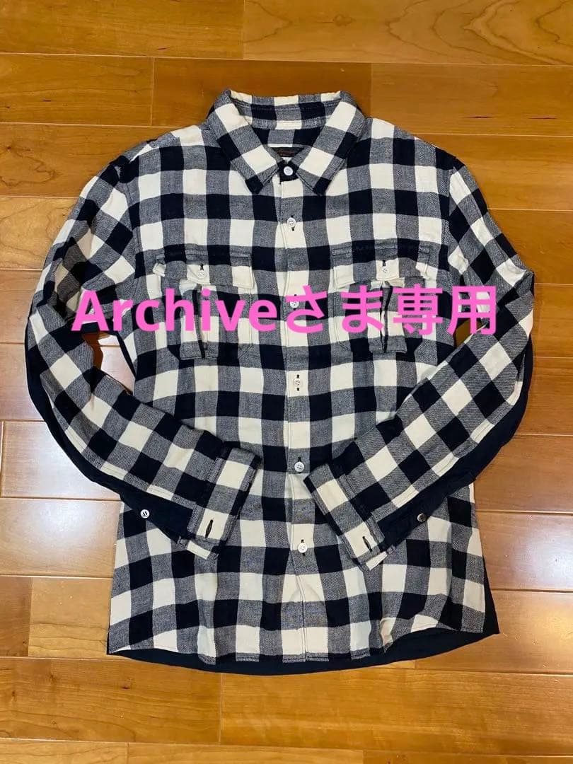 美品 UNDERCOVER アンダーカバー　ブロックチェックネルシャツ T期 UNDERCOVER アンダーカバー 23AW ハンドビーズ ポーラ ボアフード 付