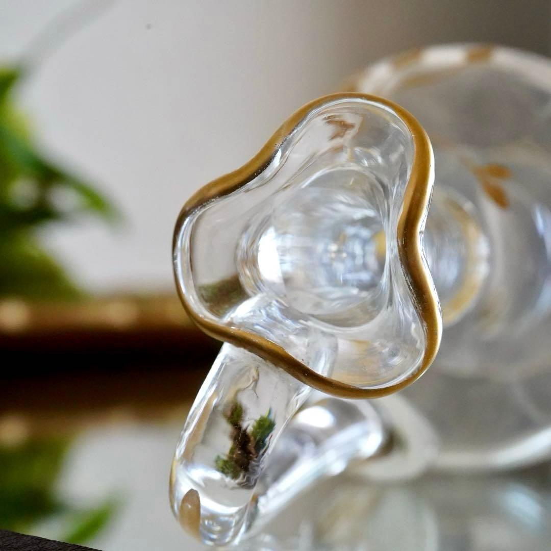 24金＆エナメル彩★オールドバカラ★ジャポニズム★取っ手付きデカンタ★希少サイズ