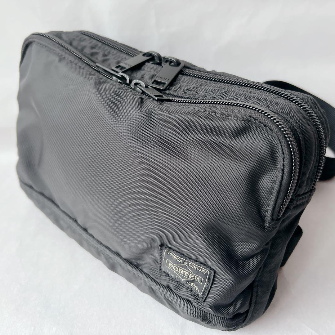 美品✨ポーターフラッシュ ウエスト ボディバッグ 689-05942 ブラック ポーター フラッシュ ウエストバッグ 689-05942 PORTER FLASH ボディ