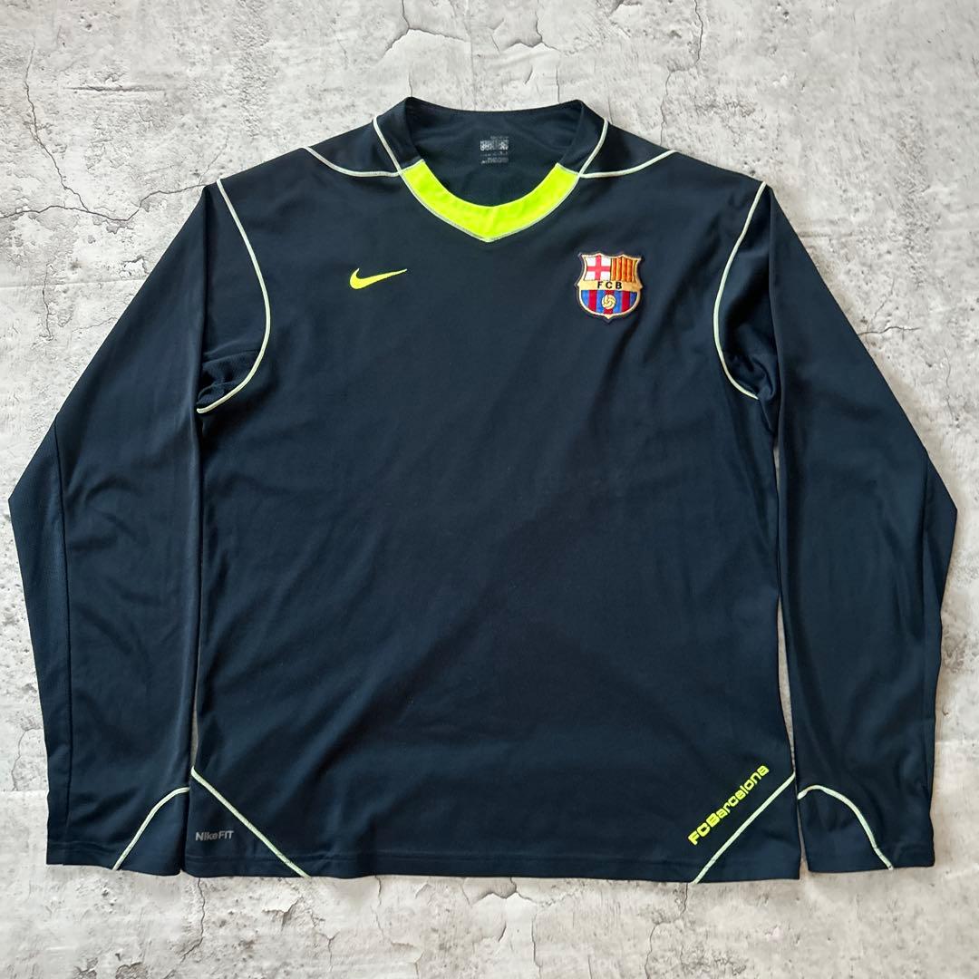 FCバルセロナ 2007/08 トレーニングシャツ 長袖 NIKE L FCバルセロナ 2007-2008 サッカー 長袖 トレーニングウェア Tシャツ