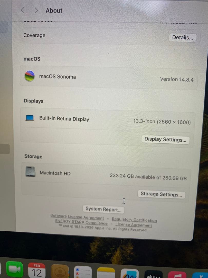 MacBook Air 2019 13インチ core i5 1.6GHz