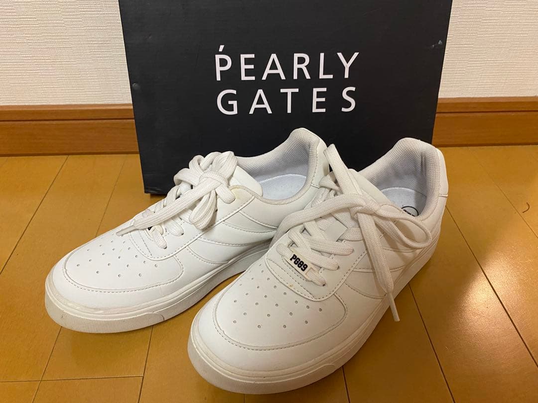 PEARLY GATES パーリーゲイツ ゴルフシューズ ホワイト 23サイズ PEARLY GATES (パーリーゲイツ) ゴルフシューズ レディース SIZE 23.5