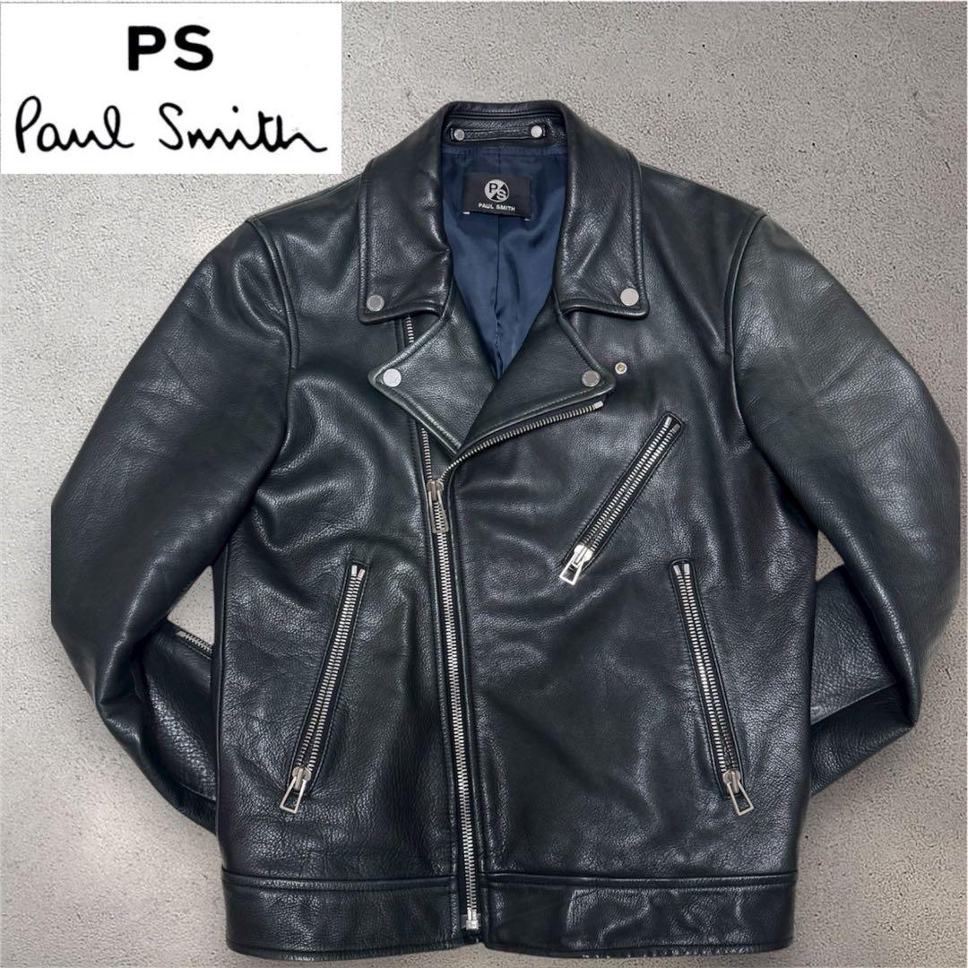 ▽PaulSmithポールスミス▽ダブルライダースジャケット▽牛革▽定価10万超
