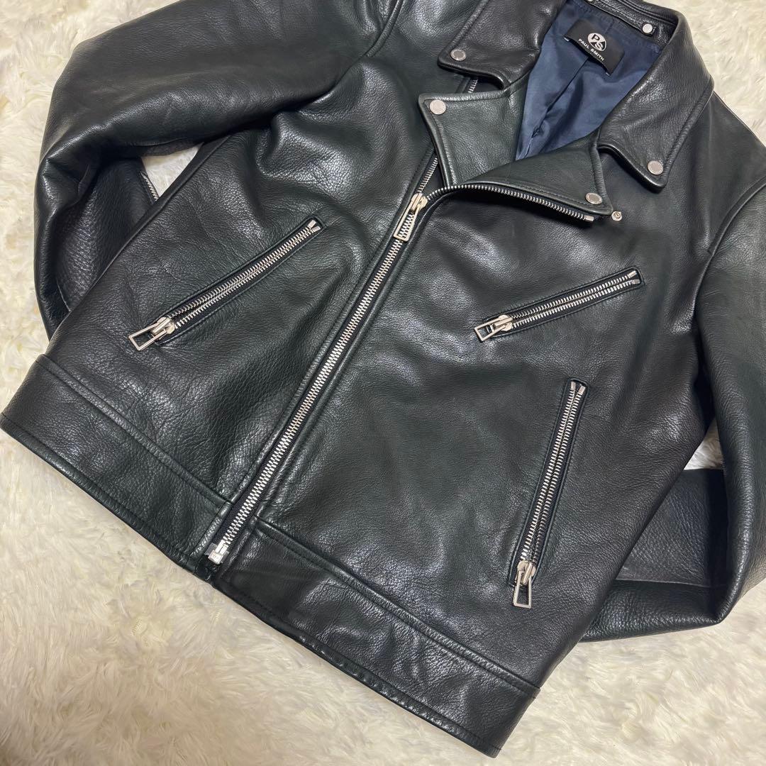 ▽PaulSmithポールスミス▽ダブルライダースジャケット▽牛革▽定価10万超