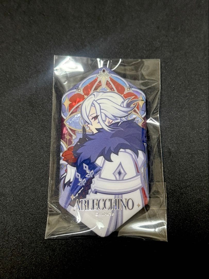 原神 召使 アルレッキーノ 缶バッジ レア カード レーザー ファデュイ