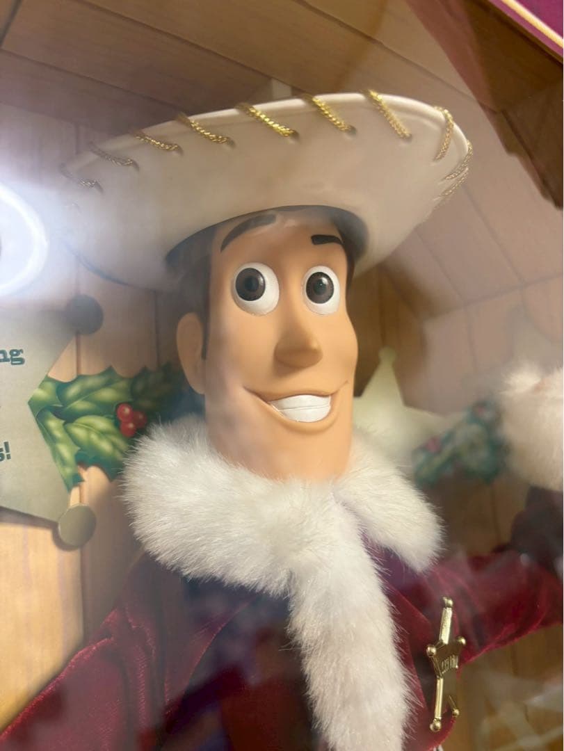 トイストーリー　ウッディ　クリスマス　サンタ　トーキング　フィギュア