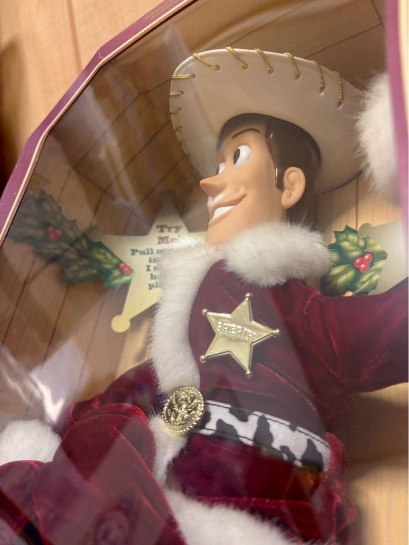 トイストーリー　ウッディ　クリスマス　サンタ　トーキング　フィギュア