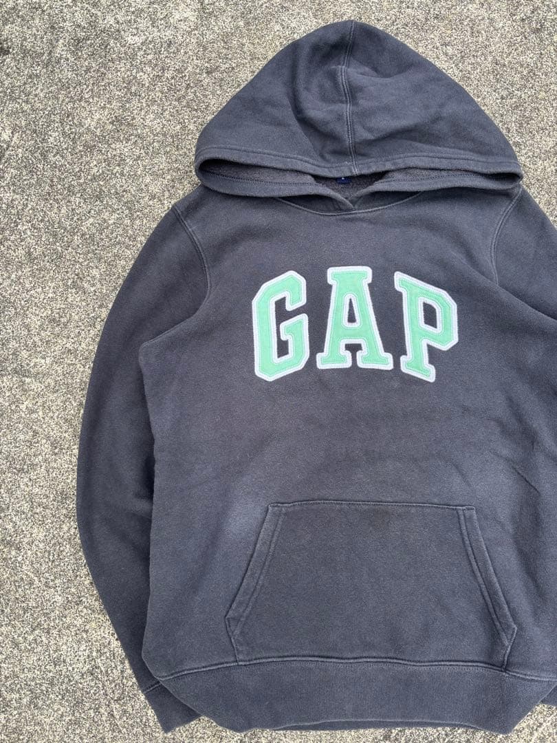 古着】90s OLD GAP ミント パーカー y2k ロゴドン フェード - メルカリ